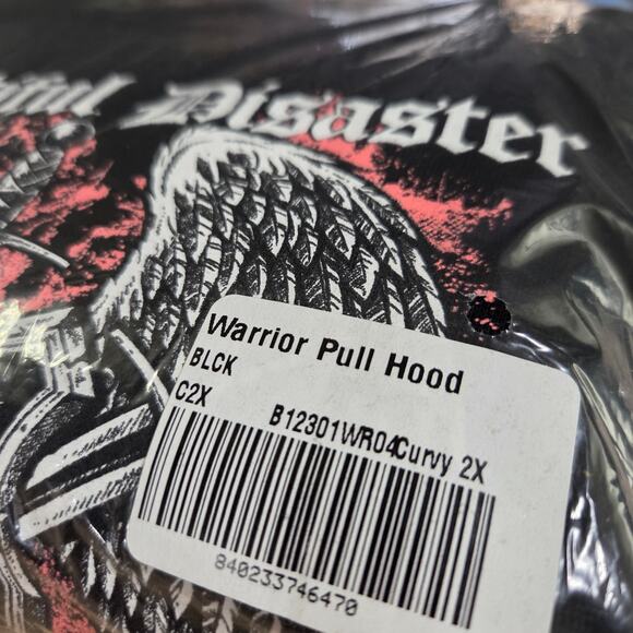 Beautiful Disaster Warrior Strong We Are Black Pullover Hoodie NEW Curvy 2X - Picture 10 of 11